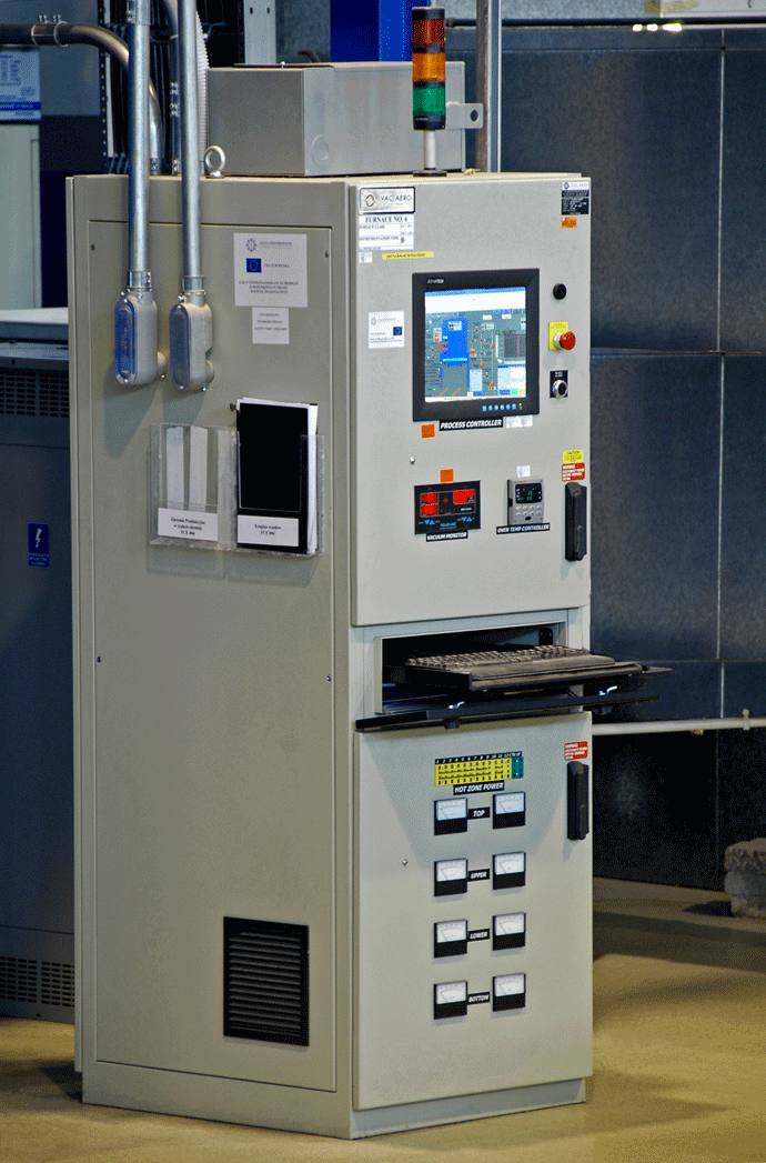Furnace control cabinet with HMI