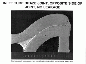 Fig. 2. Left side of assembly showing very nice braze.