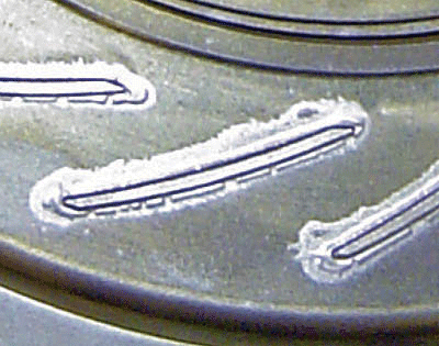 Fig. 2. Example of liquation of brazed joints.