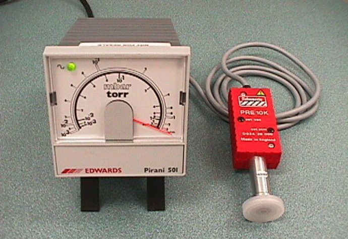Fig. 1 Gauge readout with cable and head.