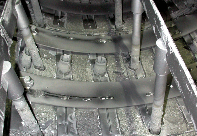 Figure 2: Graphite insulated hot zone remains intact after five years of high volume production brazing.