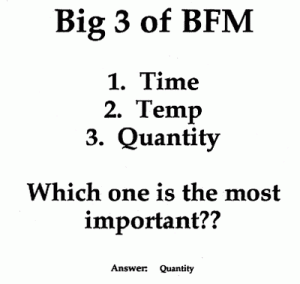 Fig. 4 -- The three important items to remember about BFM.