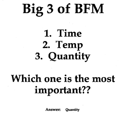 Fig. 4 --  The three important items to remember about BFM.