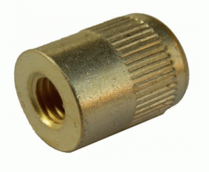 Fig. 4 -- Knurling the circumference of a component allows it to center itself nicely in a joint, while still allowing BFM flow through the knurled surface.