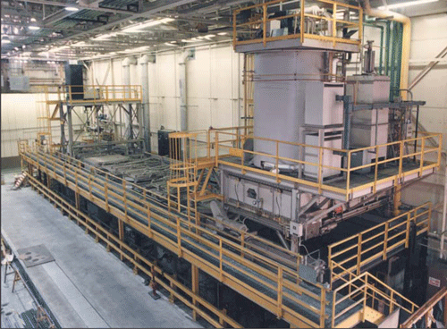 Figure 1 – Large gantry-type furnace used for heat treating landing gear.