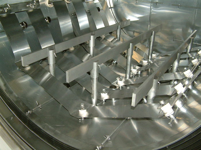 Figure 2 | Molybdenum hearth rails and supports in a vacuum furnace (courtesy of Vac Aero International)