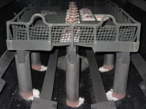 Figure 2 - Hot zone contamination from copper brazing cycle.