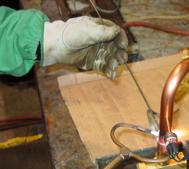 Fig. 6 Dirty gloves can also contaminate braze surfaces.