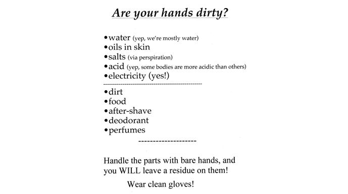 Hands are never fully clean