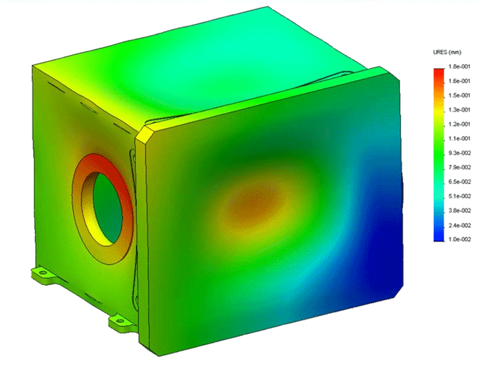 Figure 6 3 Example of Deformation Analysis on a Vacuum Vessel.