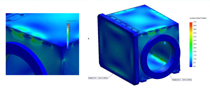 Figure 5 Example of Weld Stress Analysis on a Vacuum Vessel