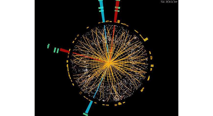Figure 2 | Graphic representation of the Higgs boson decay into four electrons2