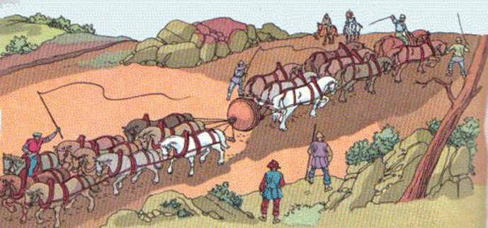 Figure 6 | Depiction of the Magdeburg hemispheres experiment5