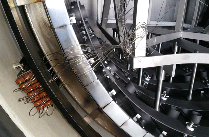 Fig. 1 Load TC plug-in location inside a typical vacuum furnace. (Photo courtesy of VAC AERO International).