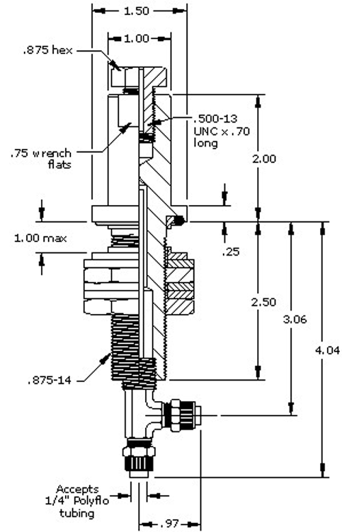 Figure 9 | This 1000 amp rated feed-through is water cooled5