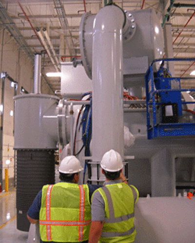 Figure 17 - Inspection of Vacuum Furnace Components with Customer on Completion of Installation and Prior to Commissioning.