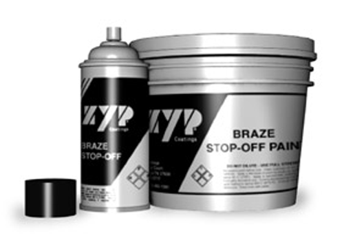 Fig. 2 Brazing Stop-Off products are readily available in a variety of containers, such as spray-cans, or in pails (from small to large), or even in glass jars. (Photo courtesy of Zyp Stop-Off Products)