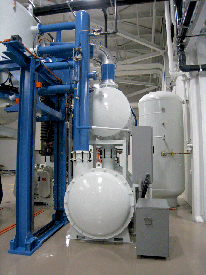 Figure 5: Typical external gas cooling system with gas distribution piping