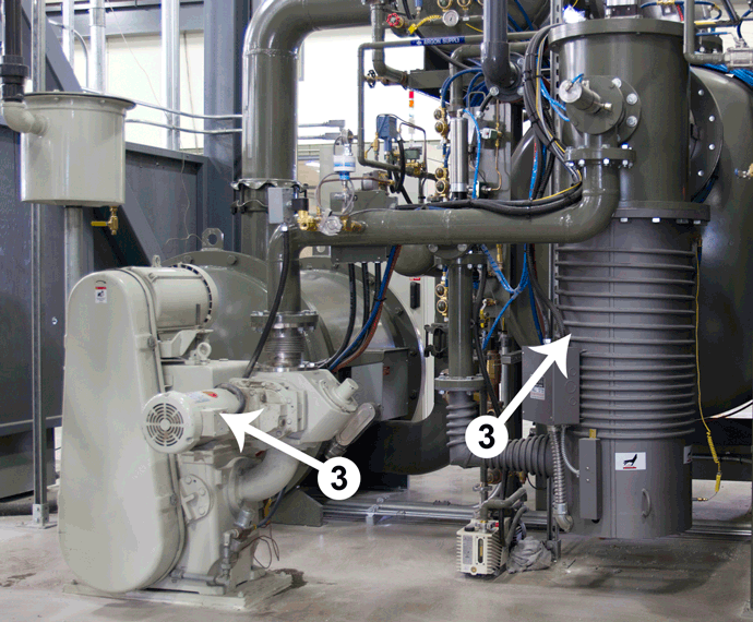 Figure 3 - Typical Vacuum Pump System Maintenance Areas (Photograph Courtesy of Vac-Aero International)