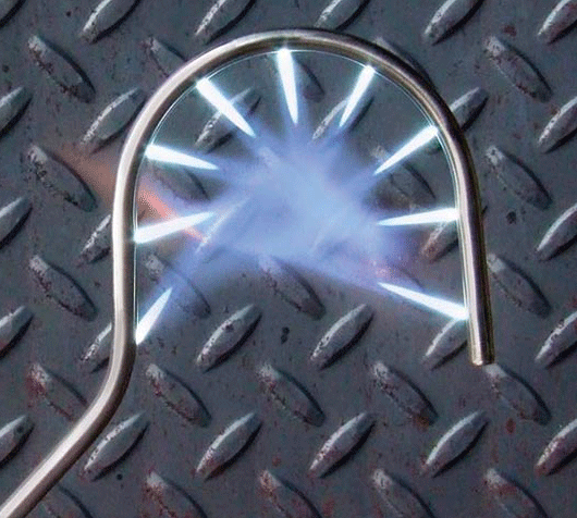 Fig. 5 Use of a “C”- type of torch allows the flames to directly heat the fitting (photo courtesy of Uniweld).