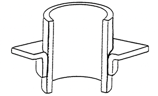 Fig. 7 A perpendicular T-joint design needs to have faying surfaces inside a joint for proper brazing, just as straight tubes do.