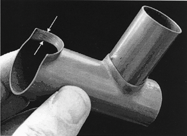 Fig. 8 T-drill is a commercial process that is used to create excellent joints for brazing tubes into other tubes. Photo courtesy of the T-drill company (Finland).